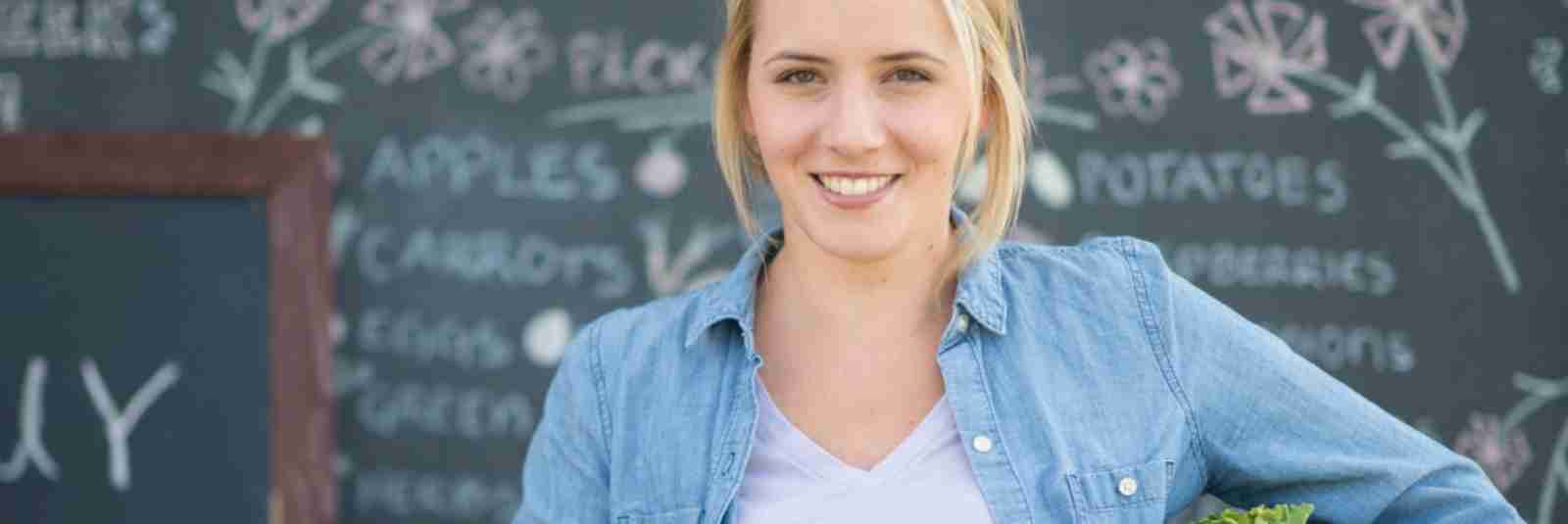 woman smiling