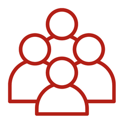group of people red icon