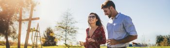 Couple planning retirement