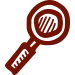 maroon magnifying glass icon