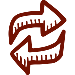 maroon arrows icon