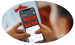 a woman using profinium mobile app