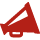 red icon megaphone