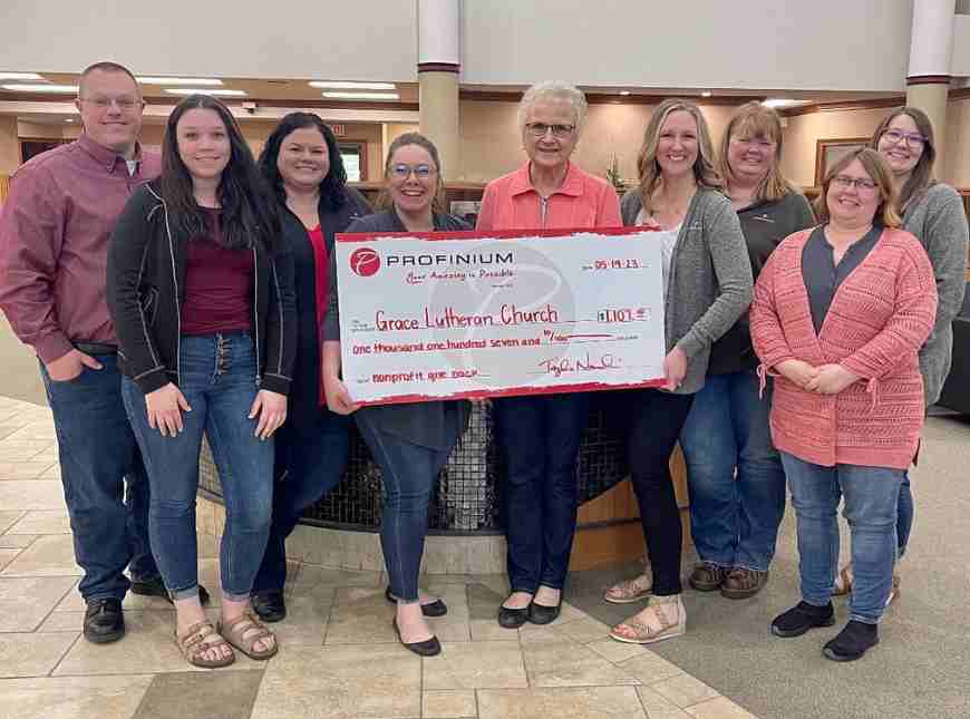 Grace Lutheran church donation check