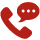 red icon phone with chat bubble