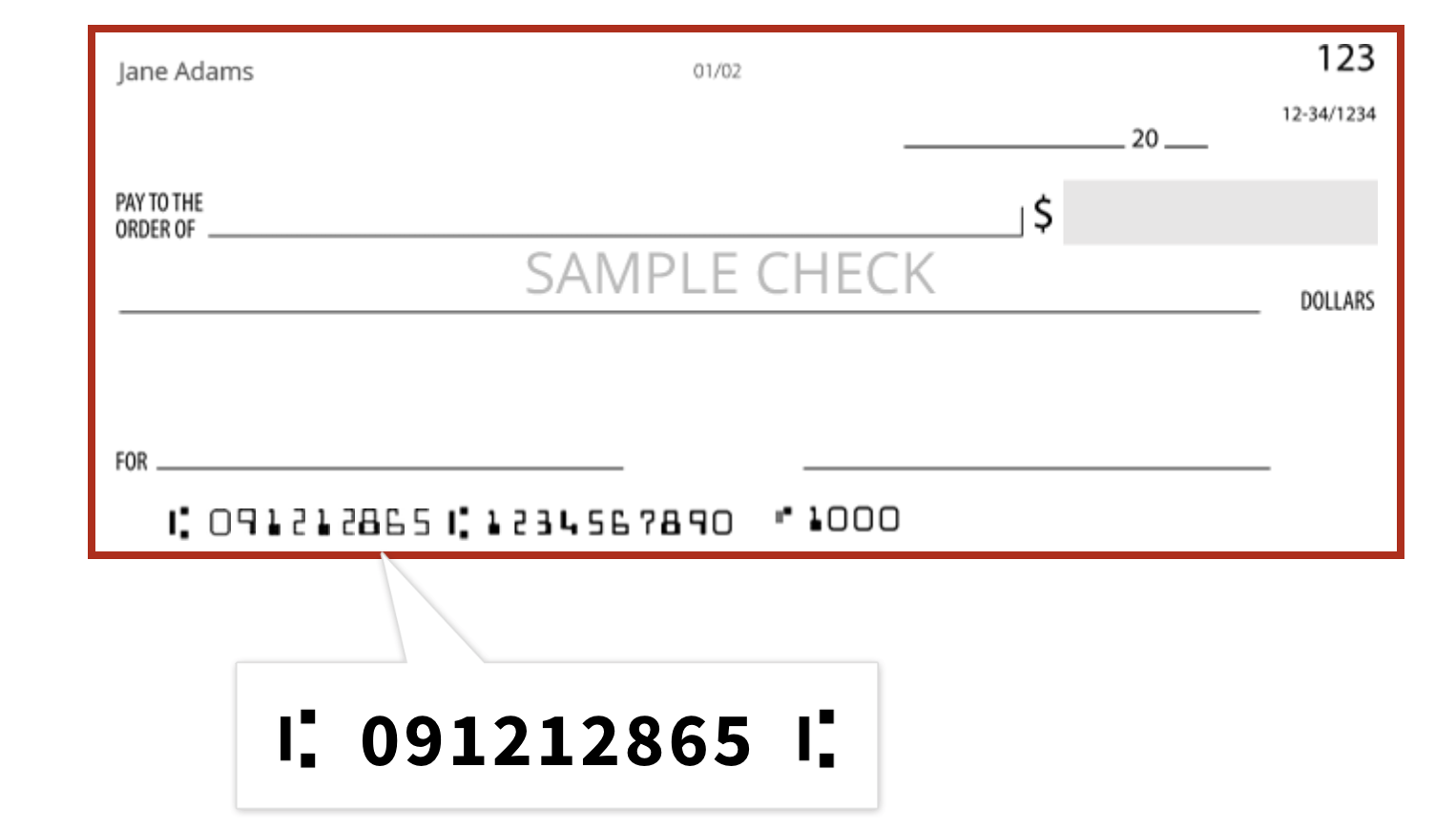 check routing number example
