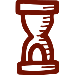maroon hour glass icon